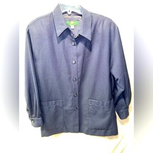 Vintage Orvis Jacket Women's Size 14 Blue Wool Blend Outdoors Coat Made In USA